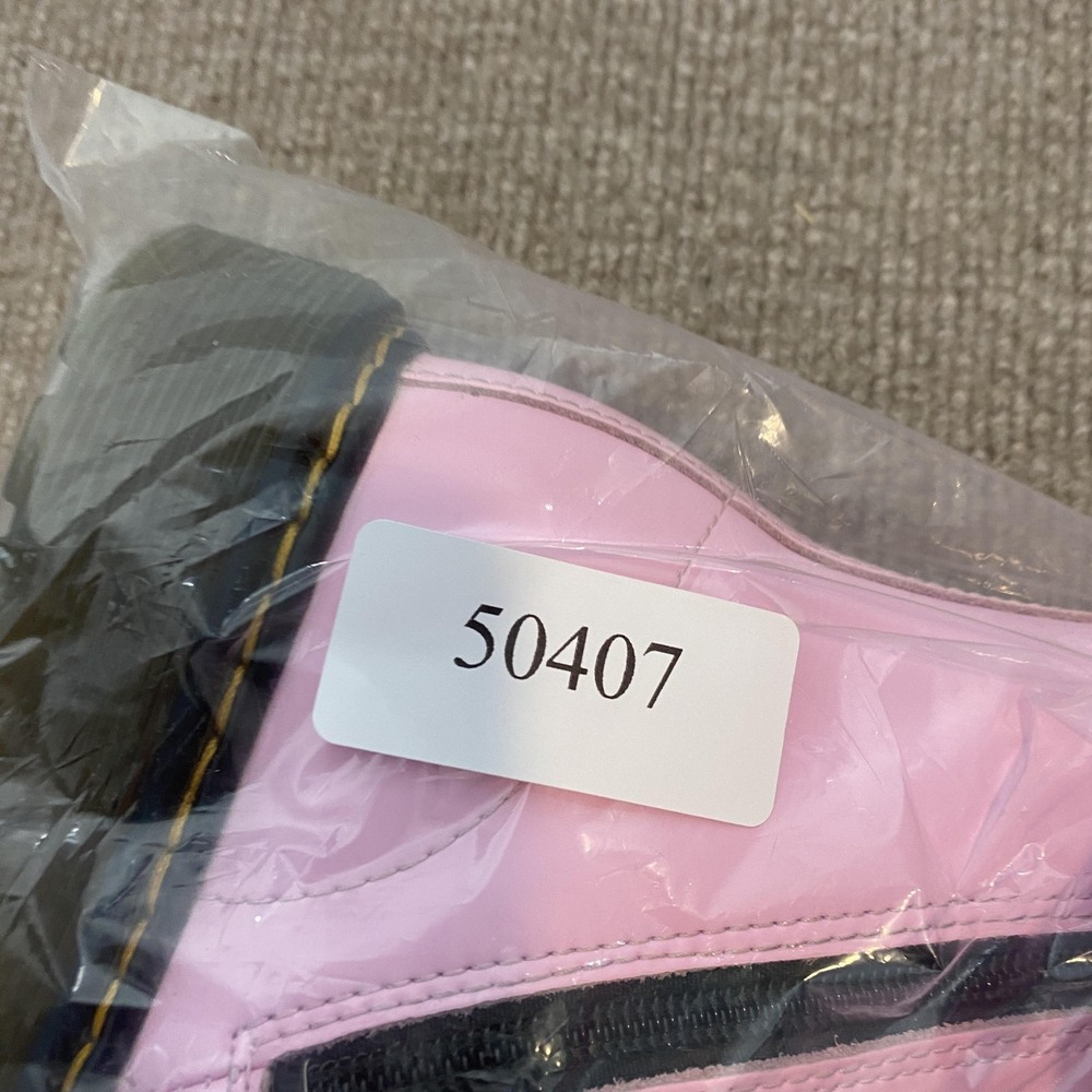 Dr. Martens Boots Womens Size 6 Pink Patent Leather Ankle Combat Zip 26772 Y2K - Picture 11 of 11